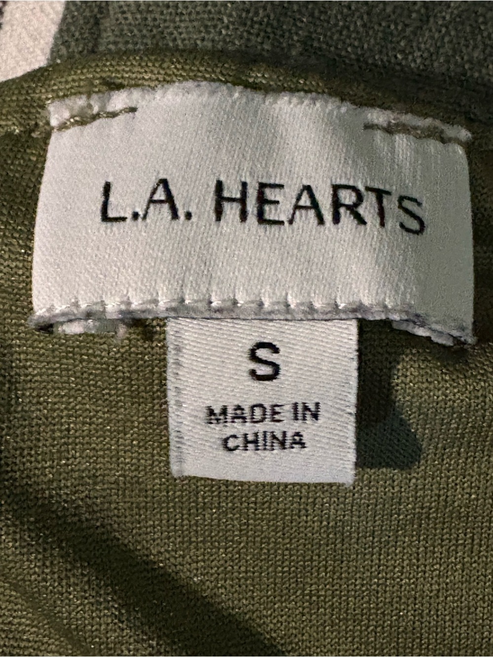 L.A. Hearts Olive Green Lace Trim Tie Back Cami Top Size S - Picture 2 of 6